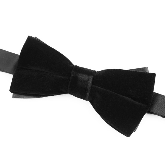 Papion din catifea - Negru (3 Bucăți) Papion din catifea - Negru (3 Bucăți)