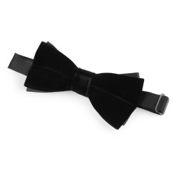 Papion din catifea - Negru (6 Bucăți)