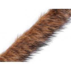 Blană sintetică decorativă, lățime 9 cm - Natural mediu (1 Metru)