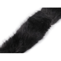 Blană sintetică decorativă, lățime 9 cm - Antracit (1 Metru)