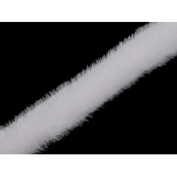 Blană sintetică decorativă, lățime 3 cm - Off white (1 Metru)