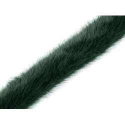 Blană sintetică decorativă, lățime 3 cm - Verde închis (1 Metru)