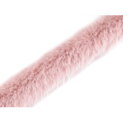 Blană sintetică decorativă, lățime 3 cm - Roz pudrat (1 Metru)