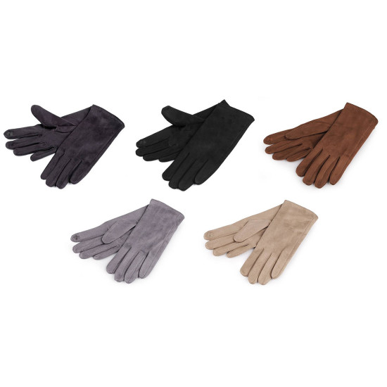 Mănuși de damă, tactile - Gri deschis (12 Perechi) Mănuși de damă, tactile - Gri deschis (12 Perechi)