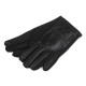 Mănuși de damă decorate cu piele ecologică, tactile - Negru (6 Perechi)