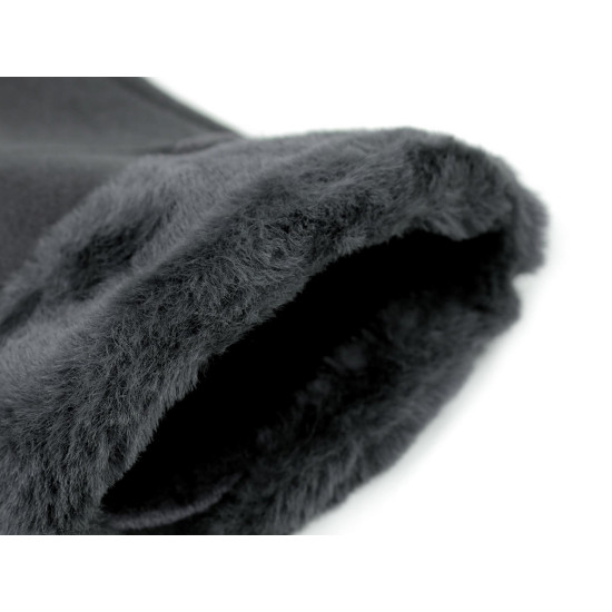 Mănuși de damă cu blană, tactile - Gri neutral (1 Pereche) Mănuși de damă cu blană, tactile - Gri neutral (1 Pereche)