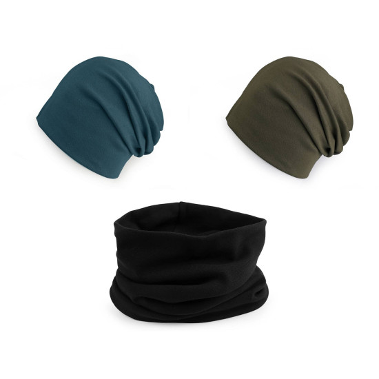 Caciula din bumbac / fular unisex - Gri neutral (1 Bucată) Caciula din bumbac / fular unisex - Gri neutral (1 Bucată)