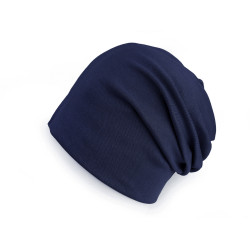 Caciula din bumbac  / fular unisex - Albastru închis (1 Bucată)