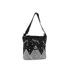 Geanta textila bumbac / crossbody  33x32 cm - Negru (1 Bucată)