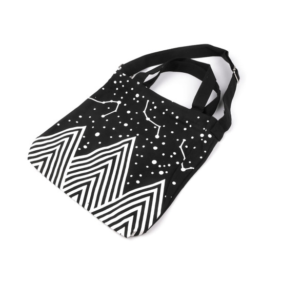 Geanta textila bumbac / crossbody 33x32 cm - Negru (4 Bucăți) Geanta textila bumbac / crossbody 33x32 cm - Negru (4 Bucăți)