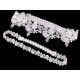 Set jartiere de nunta din dantela cu perle - Alb (1 Set) Set jartiere de nunta din dantela cu perle - Alb (1 Set)