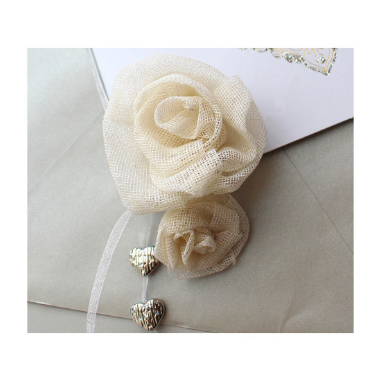 Tulle din bumbac latime 50 cm - Ecru deschis (1 Metru) Tulle din bumbac latime 50 cm - Ecru deschis (1 Metru)
