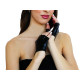 Mănuși fără degete din imitație de latex - Roșu (1 Pereche)