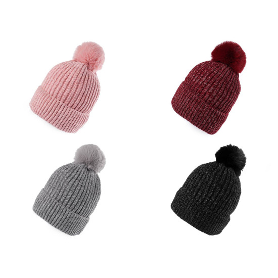 Căciulă de iarnă pentru femei/fete din chenille lurex emi ross - Gri neutral (4 Bucăți) Căciulă de iarnă pentru femei/fete din chenille lurex emi ross - Gri neutral (4 Bucăți)