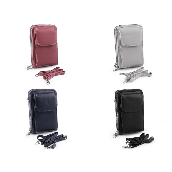 Portofel crossbody cu buzunar pentru telefon mobil 11x18cm - Roz vintage (5 Bucăți) Portofel crossbody cu buzunar pentru telefon mobil 11x18cm - Roz vintage (5 Bucăți)