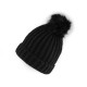 Set fular și șapcă cu pompon pentru femei/fete - Negru (2 Seturi) Set fular și șapcă cu pompon pentru femei/fete - Negru (2 Seturi)