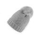 Set căciulă și fular cu pompon pentru femei/fete - Negru (1 Set) Set căciulă și fular cu pompon pentru femei/fete - Negru (1 Set)