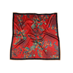 Eșarfă din satin 70x70 cm - Roșu (1 Bucată)