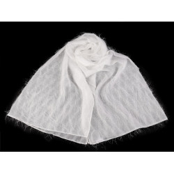 Şal din sifon peste umeri 180x70 cm - Off white (1 Bucată)
