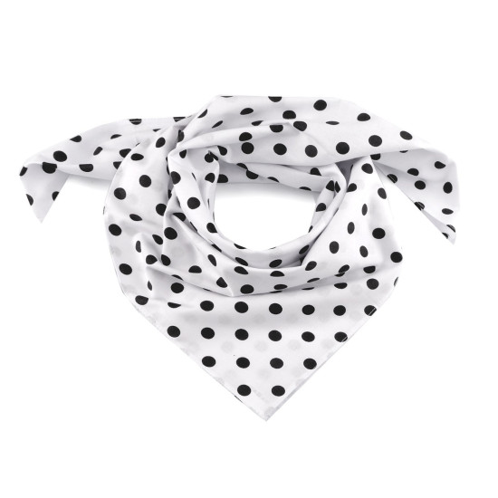 Batic din bumbac cu buline 70x70 cm - Alb (1 Bucată)