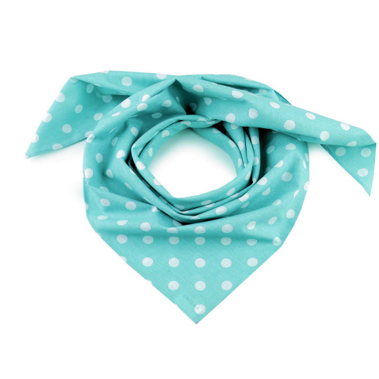 Batic din bumbac cu buline 70x70 cm - Alb (1 Bucată)