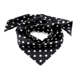 Batic din bumbac cu buline 70x70 cm - Negru (1 Bucată)
