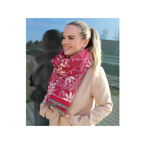 Eșarfă tip cașmir cu franjuri, flori 60x180 cm - Bej (3 Bucăți) Eșarfă tip cașmir cu franjuri, flori 60x180 cm - Bej (3 Bucăți)