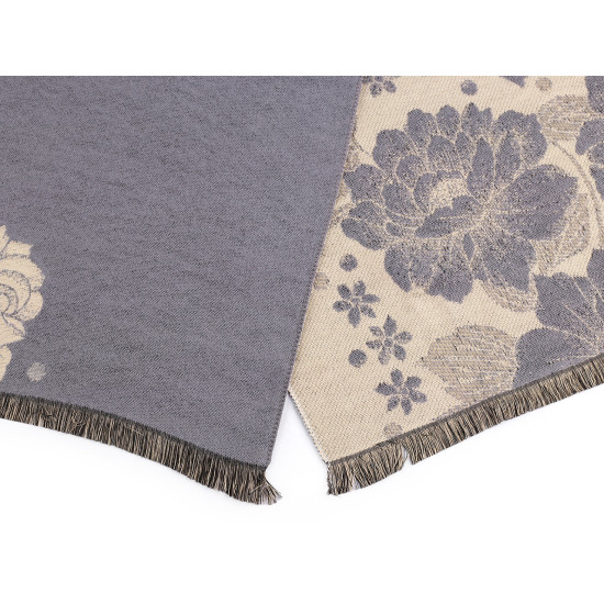 Eșarfă tip cașmir cu franjuri, flori 68x180 cm - Roșu (1 Bucată) Eșarfă tip cașmir cu franjuri, flori 68x180 cm - Roșu (1 Bucată)