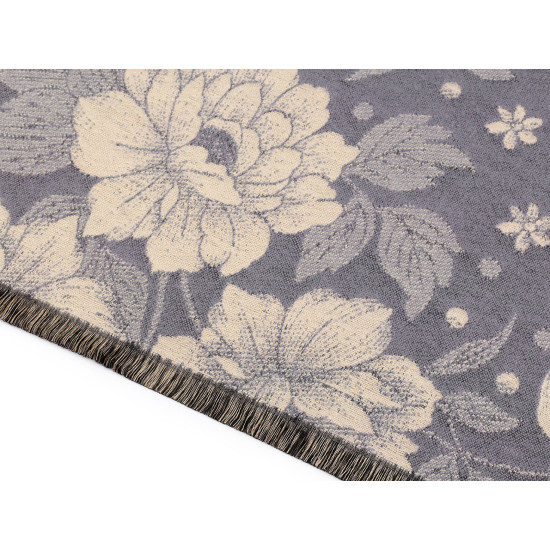 Eșarfă tip cașmir cu franjuri, flori 68x180 cm - Roșu (1 Bucată) Eșarfă tip cașmir cu franjuri, flori 68x180 cm - Roșu (1 Bucată)