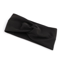 Bentiță de păr soft fleece - Negru (1 Bucată)