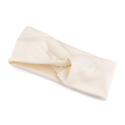 Bentiță de păr soft fleece - Crem deschis (1 Bucată)