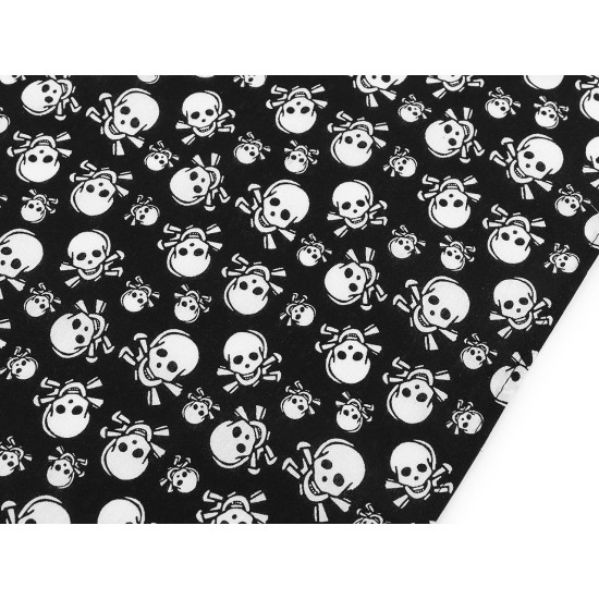 Eșarfă din bumbac cu cranii 65x65 cm - Negru (3 Bucăți) Eșarfă din bumbac cu cranii 65x65 cm - Negru (3 Bucăți)