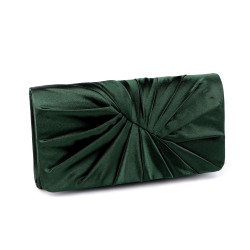 Geantă plic satinată - Verde închis (1 Bucată)