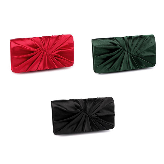 Geantă plic satinată - Negru (3 Bucăți) Geantă plic satinată - Negru (3 Bucăți)