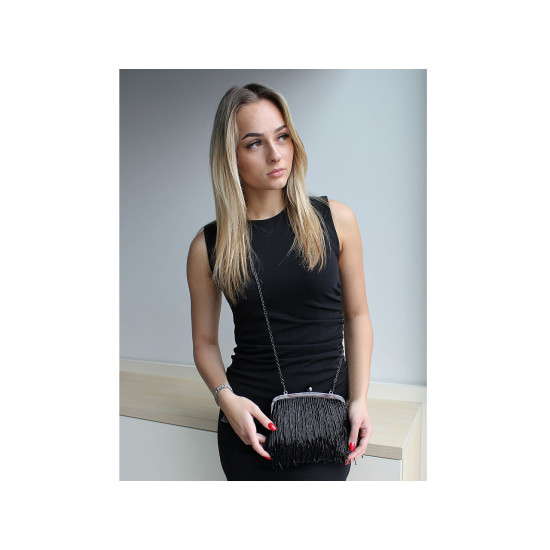 Geanta plic satinata cu margele - Gri neutral (2 Bucăți) Geanta plic satinata cu margele - Gri neutral (2 Bucăți)