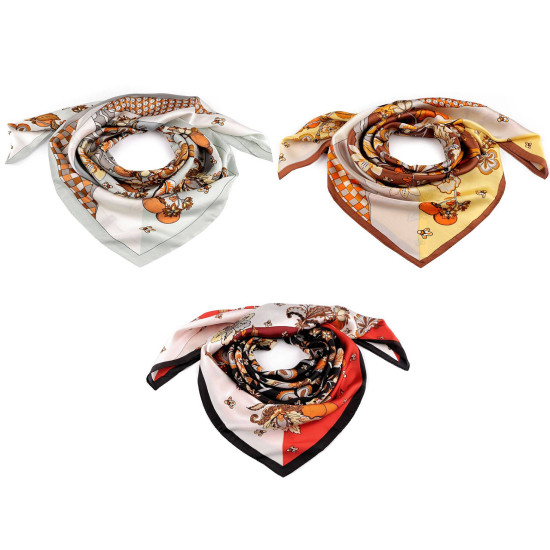 Eșarfă din satin 70x70 cm - Gri verzui deschis (2 Bucăți) Eșarfă din satin 70x70 cm - Gri verzui deschis (2 Bucăți)
