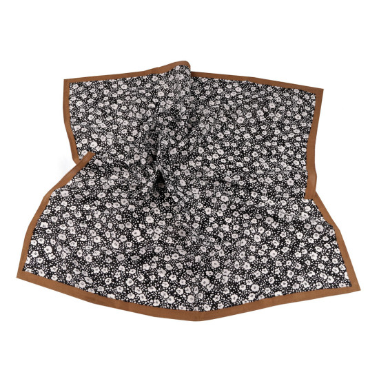Eșarfă flori 65x65 cm - Maro (1 Bucată) Eșarfă flori 65x65 cm - Maro (1 Bucată)