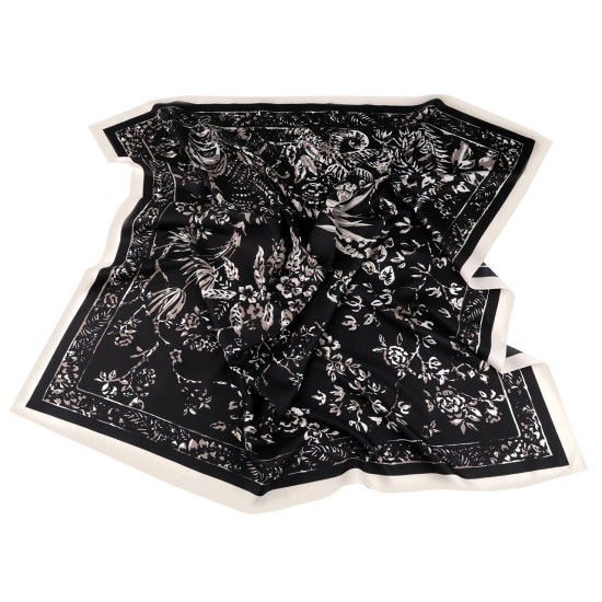 Eșarfă din satin 90x90 cm - Bej (4 Bucăți) Eșarfă din satin 90x90 cm - Bej (4 Bucăți)