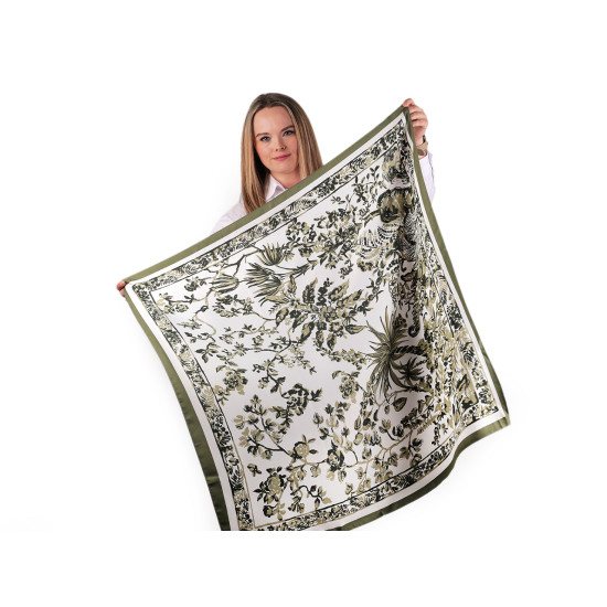 Eșarfă din satin 90x90 cm - Bej (4 Bucăți) Eșarfă din satin 90x90 cm - Bej (4 Bucăți)