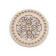 Capac mandala pentru confecționare decorațiuni ø15 cm - Natural deschis (5 Bucăți)
