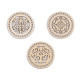 Capac mandala pentru confecționare decorațiuni ø15 cm - Natural deschis (5 Bucăți)