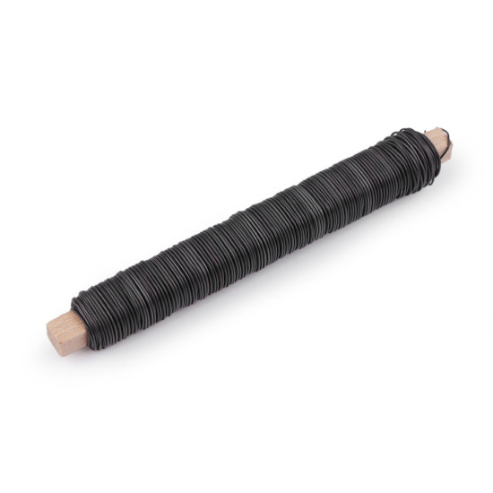 Sârmă floristică, ø0,65 mm 100 g - Negru (1 Bucată)