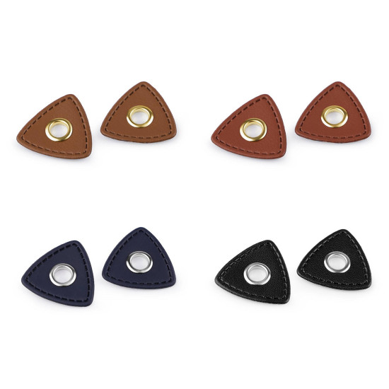 Ocheți cu triunghi din piele sintetica pentru cusut, 8 mm - Albastru închis (4 Bucăți) Ocheți cu triunghi din piele sintetica pentru cusut, 8 mm - Albastru închis (4 Bucăți)