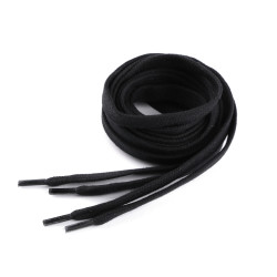 Sireturi din bumbac pentru pantofi / hanorace lungime 130 cm - Negru (10 Bucăți)