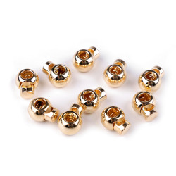 Terminație șnur 14x18 mm - Auriu clasic (100 Bucăți)