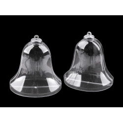 Cutie din plastic din două piese - clopot, copac, picătură, stea - Transparent (10 Bucăți)