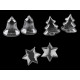 Cutie din plastic din două piese - clopot, copac, picătură, stea - Transparent (2 Bucăți) Cutie din plastic din două piese - clopot, copac, picătură, stea - Transparent (2 Bucăți)