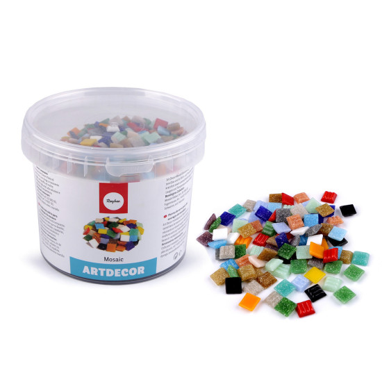 Pietre mozaic de sticla 1 kg - Albastru delta (1 Bucată)