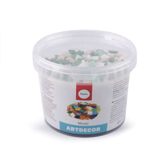 Pietre mozaic de sticla 1 kg - Albastru delta (1 Bucată)