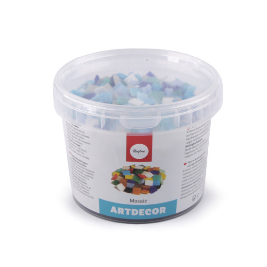 Pietre mozaic de sticla 1 kg - Albastru delta (1 Bucată)